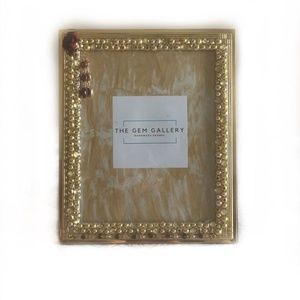 Wine and Gold Jeweled Picture Frame